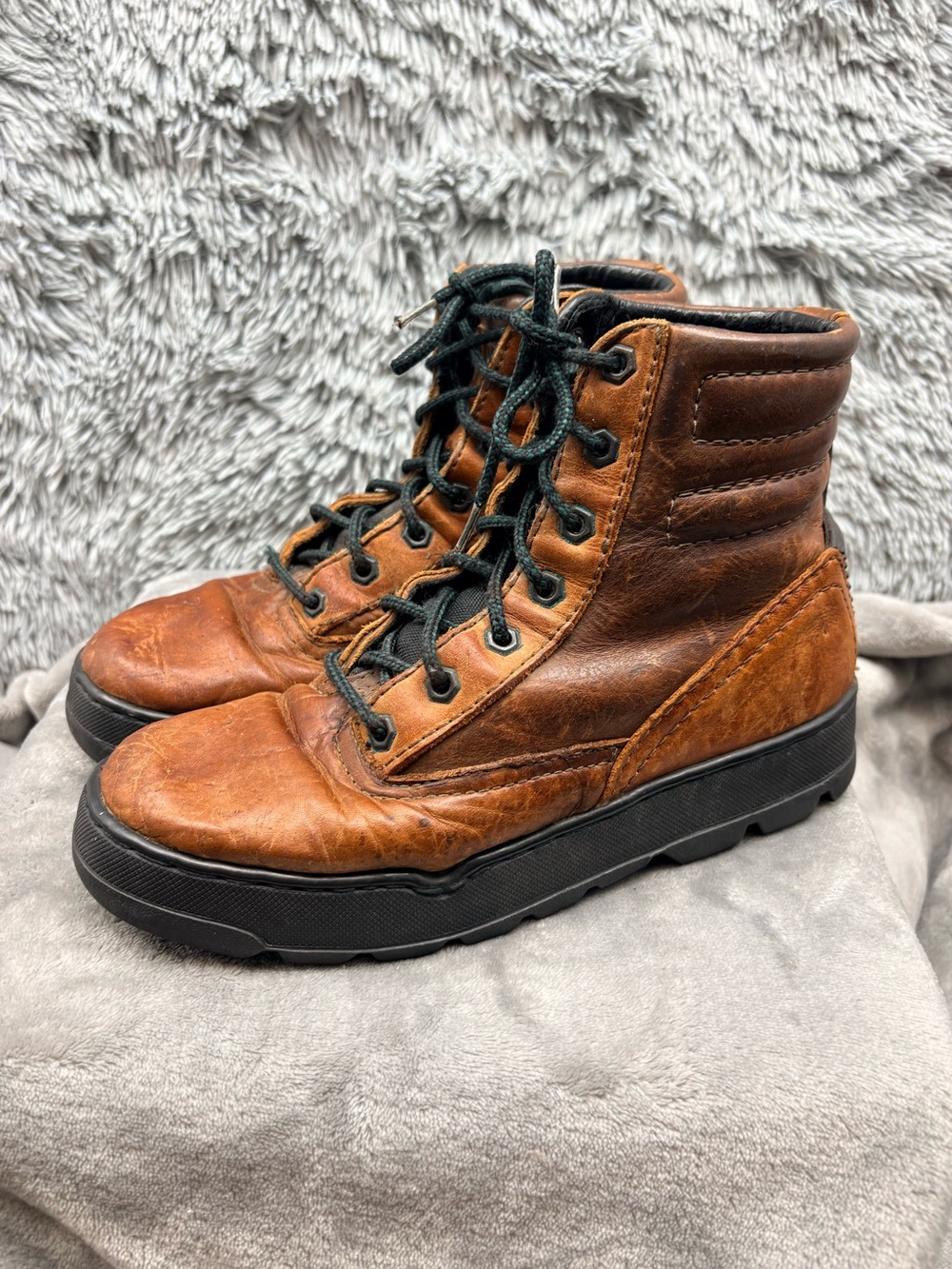 Reebok Boks Boots Mens 7 Brown Leather Hiking 90s Vintage Ghostface Scream